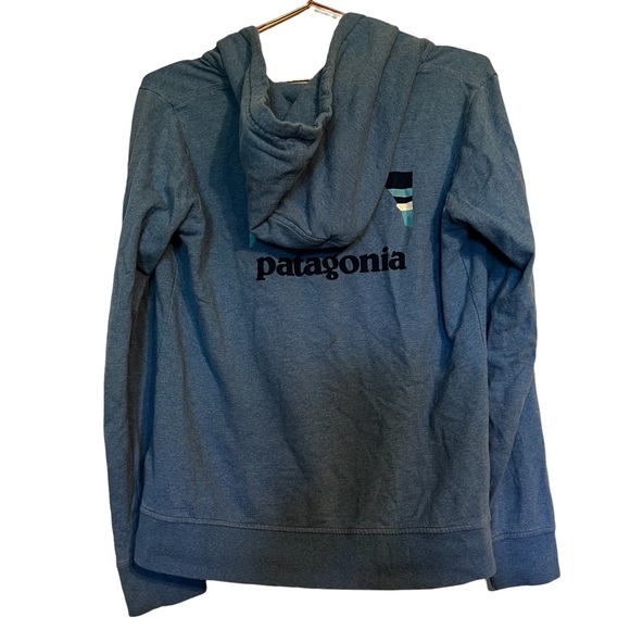 Patagonia Light Blue Zip Up Hoodie Size Small - Picture 6 of 6